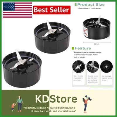 2-Pack Cross Blade With Gasket For Magic Bullet Blender MB-1001 Replacement Part - Image 1 of 4