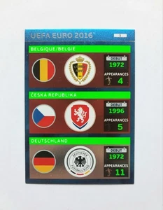Panini Euro 2016 Card, Football Countries, Belgium/Czech Republic/Germany, 1 - Picture 1 of 1