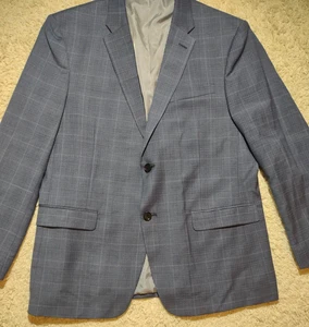 Tommy Hilfiger Blazer Herren Gr. 44R Sport Mantel Wollmischung blau kariert kariert - Bild 1 von 17