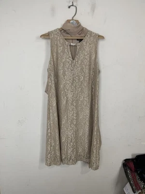 Женское вечернее платье-футляр и шаль Jessica Howard размер 12 кружевное шампанское - Изображение 1 из 4