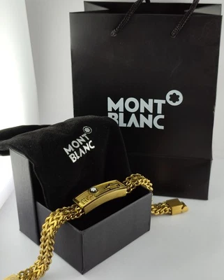 Pulsera Montblanc de lujo de acero inoxidable para hombre con caja "Envío gratuito" Foto 1 de 4