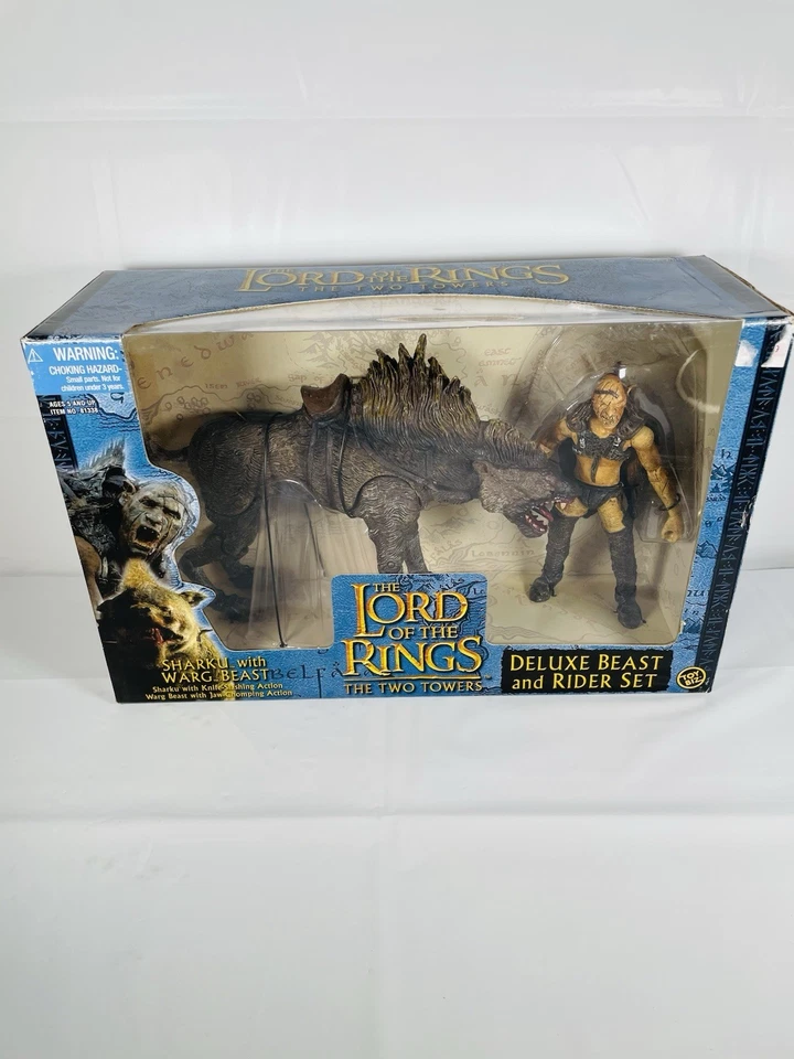 Sharku With Warg Beast Set Lord of The Rings Two Towers 2003 ToyBiz