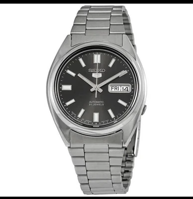 精工 Series 5 自动黑色表盘男士腕表 SNXS79J1 — 第 1/4 张图片