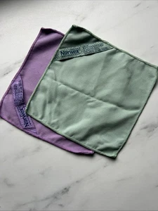 Norwex  Face Cloth Baclock 2 Cloths SMALL Travel Green Purple - Picture 1 of 6