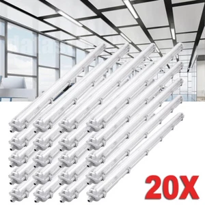 Lampada LED per vasca 20 x 120 cm lampada per ambienti umidi plafoniera tubo lampada da officina - Foto 1 di 12
