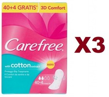 3 PEZZI CAREFREE COTTON SALVASLIP 40+4 PEZZI