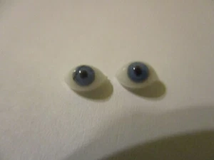 6 mm Blue Antique Oval Glass Eyes Dolls, Ooak, Clay Small Miniature  - Picture 1 of 4