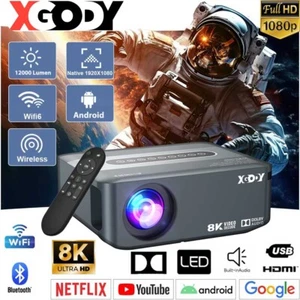 XGODY Whale Os 25000LMS Projector 1080P 4K HD Home Theater Cinema WiFi Bluetooth - Picture 1 of 38