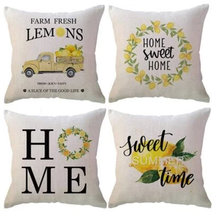 Farm Fresh Lemons Throw Pillow Case Summer Farmhouse Decor Pillow Case Lemon ... - Picture 1 of 7
