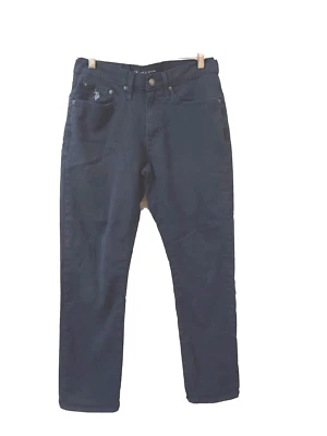 Pantalones Polo Assn de Estados Unidos para Hombres 32 Pantalones Elastizados Azul Bolsillos con Cremallera Pierna Recta Logo Foto 1 de 4