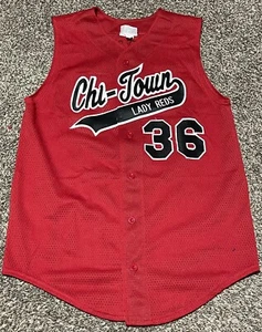 Chi-Town Lady Reds Teamwork Athletic Apparel Baseball Softball Jersey Large - Picture 1 of 4