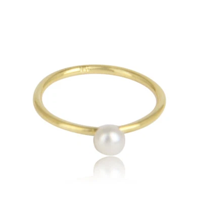 925 Серебряный позолоченный матовый отделка ручной работы жемчуг драгоценный камень кольцо ювелирных изделий - Изображение 1 из 3