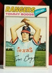 1977 Topps Baseball #328 - Tommy Boggs - Texas Rangers