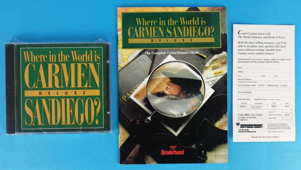WHEN IN THE WORLD IS CARMEN SANDIEGO - CD ROM - 1992 - NUOVO SIGILLATO - RARO - Immagine 1 di 4