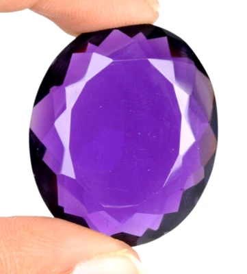 Purple Amethyst 85.80 Ct Faceted Oval Cut AAA+ Loose Gemstone for Ring & Pendent - Image 1 of 4