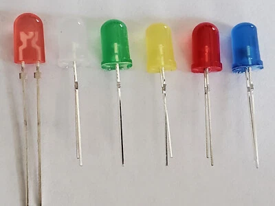 25pcs 5mm Light Emitting Diodes Red, Blue, Green, Yellow, Oval Edgeless Red - Image 1 of 2