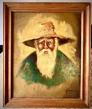 Beautiful old original oil painting, Old Man Portrait , signed by A. Enriquez