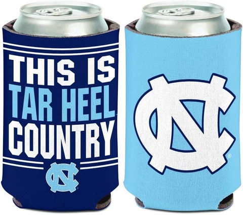 North Carolina Tar Heels Slogan Design NCAA Can Cooler 12oz Collapsible Koozie Cover