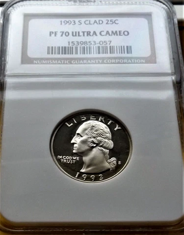 1993-S NGC PF70 ULTRA CAMEO WASHINGTON QUARTER 25C Cover