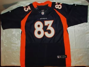 NIKE DENVER BRONCOS WES WELKER BLUE SIZE 48 ON FIELD STITCHED JERSEY, USED-VG - Picture 1 of 24