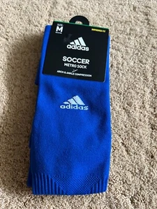 Adidas Metro Mens Womens Soccer Socks OTC Color Blue White Size M - Picture 1 of 6