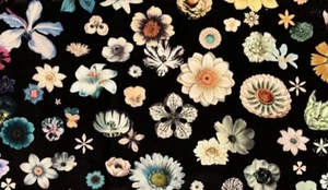 CHRISTIAN LACROIX Jardin des Hesperid Utopia Black Floral Remnant New - Picture 1 of 1