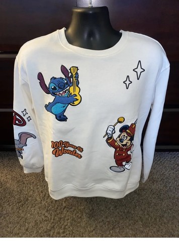 OFF WHITE Felpa con cappuccio Disney 100 anni di meraviglia Topolino punto dumbo taglia S