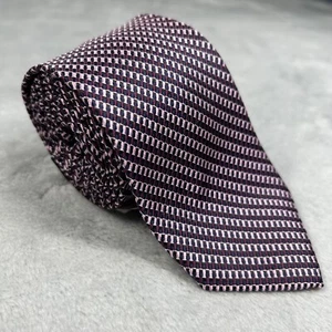 Corbata para hombre Van Heusen delgada a rayas jacquard púrpura 58,5"x 2,75" nueva con etiquetas - Imagen 1 de 11