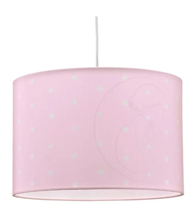Hängelampe Kinderzimmer Pendelleuchte Deckenlampe Rosa Lampenschirm Hängeleuchte - Bild 1 von 1