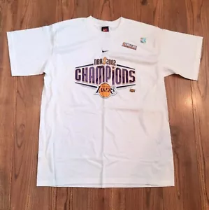 RAR NEU Nike Los Angeles Lakers 2002 NBA Champions Three 3 Peat Gr. M DEADSTOCK - Bild 1 von 3