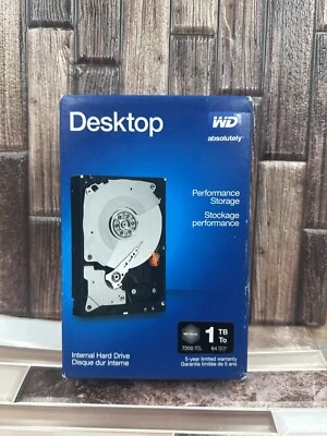Western Digital WD Black 1TB 3.5" Gaming Hard Drive SATA 7200RPM 64Mb 6Gb/s - Image 1 of 4