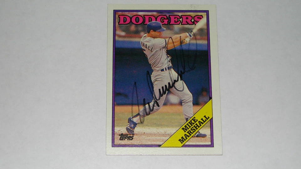 1988 Topps # 249 Mike Marshall Autographed / Signed card Dodgers - Image 1 of 1