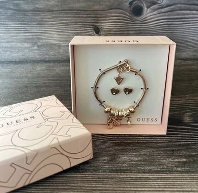 Guess розового золота замок браслет с брелоками - Изображение 1 из 3