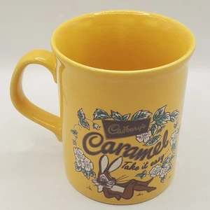 Vintage 1990's Kilncraft Cadbury’s Caramel Bunny Mug Yellow Take It Easy - Picture 1 of 9