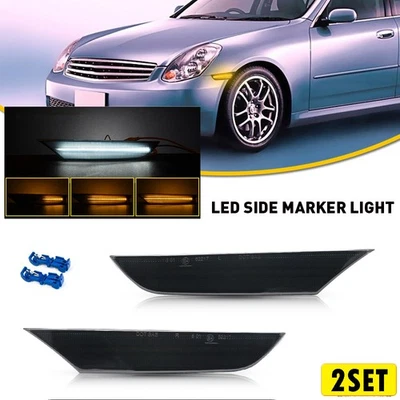 Juego de 2 luces LED de señalización lateral luces traseras para Infiniti G35 S 2003-2006 Foto 1 de 4