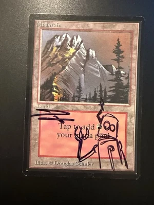 Mtg Signed Altered Triskelion Mountain (A) Limited Edition - Beta Edition - Image 1 of 2