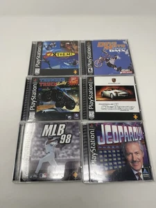 6x PlayStation 1 PS1 Black Label Game Lot - BMX Thunder Truck Rally 2xtreme Sony - Picture 1 of 12