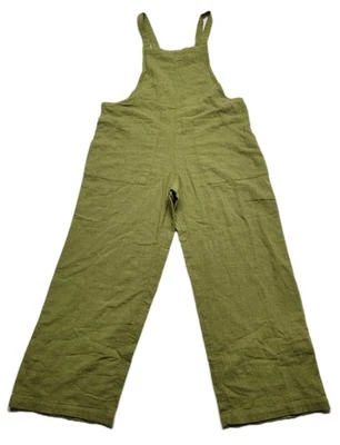 NUEVO CON ETIQUETAS BILLABONG PACIFIC TIME Mono Para Mujer Verde Mezcla de Lino Pierna Ancha  Foto 1 de 4