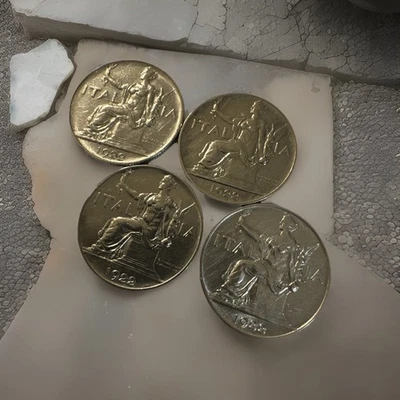 4x 1922 Bvono Da L1 意大利 Vittorio Emanuele 1 UNC — 第 1/4 张图片