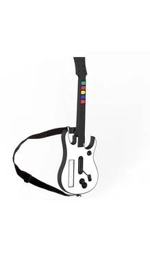 DOYO Wireless Guitar for Wii Guitar Hero,Compatible with All Guitar Hero white & blac