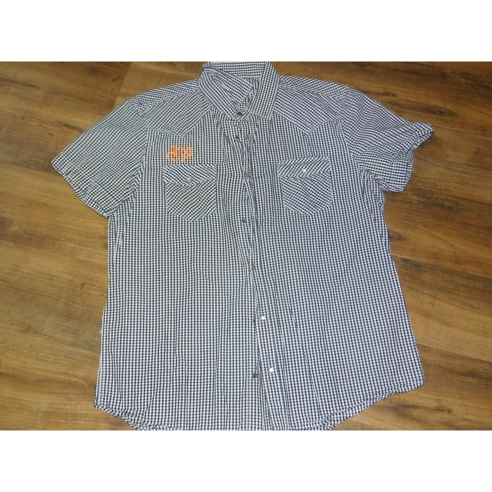 *ВИНТАЖНЫЙ* мужской на пуговицах от Diesel черная/белая полоса XXL  - Изображение 1 из 1