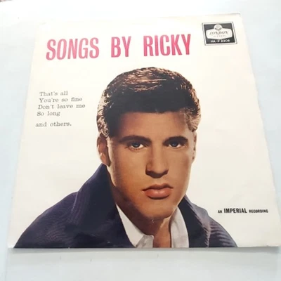 Ricky Nelson Songs By Ricky LP 33 RPM London Records 12 Inch HA-P 2206 - Image 1 of 4