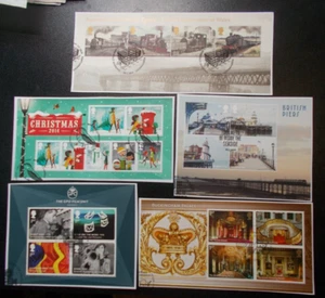GB 2014 ~Year Set~Mini Sheets Only~(5)~ Fine Used Sets, on piece~ex fdc~UK - Picture 1 of 1