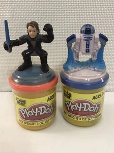 PLAY-DOH STAMPERS 2008 STAR WARS ANAKIN & R2-D2 SET Of 2 Can Toppers - Picture 1 of 4