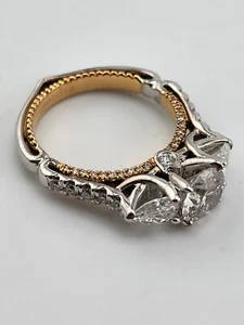 Verragio Couture Diamond Engagement Ring 18k Round Two-Tone Preowned. - Picture 1 of 11