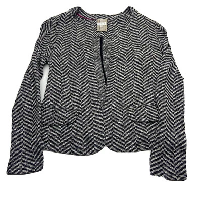 Cárdigan Anthropologie Dolan Mujer Mediano Frente Abierto Blazer Negro Blanco Usado en Excelente Condición M  Foto 1 de 4