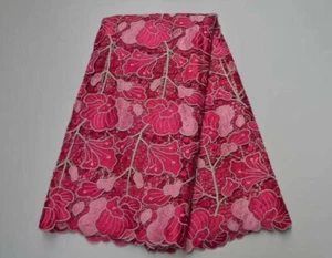 Embriodere Lace Fabric, Tulle, Bridal Design, African lace, 5 yards or meter lot - Picture 1 of 1