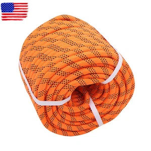 1/2"×150' Orange Double Braided Polyester Rope Strong Arborist Tree Rigging Rope - Picture 1 of 11