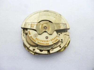 VINTAGE UNIVERSAL  MOVEMENT AND  DIAL CALIBER  255-A   FOR PARTS - Image 1 of 3