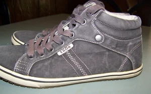 Taos Top Star High Top Gray Canvas Lace Up Sneakers Womens Size US 8.5 - Picture 1 of 5
